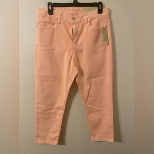 New NWT MICHAEL Michael‎ Kors Izzy Cropped Skinny Orange Jeans Size 10